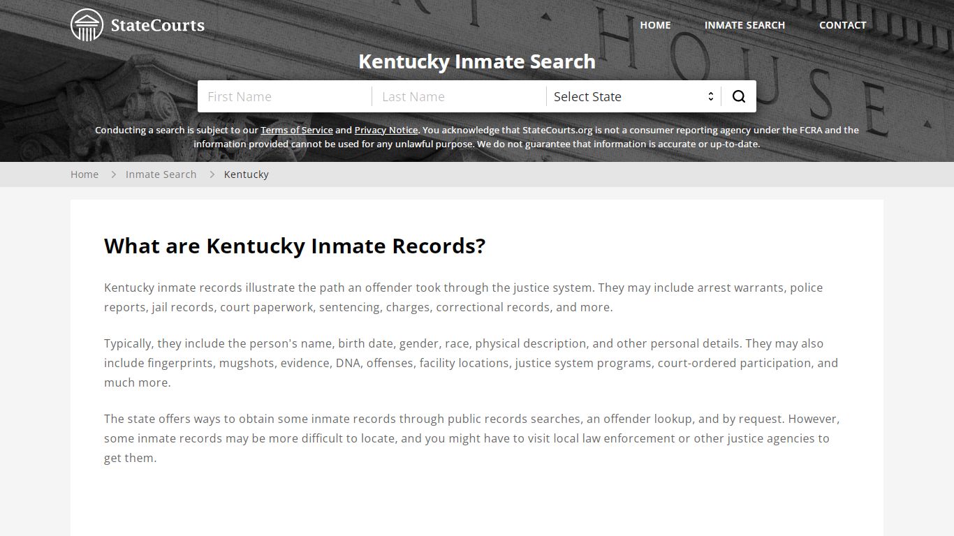 Kentucky Inmate Search, Prison and Jail Information ...